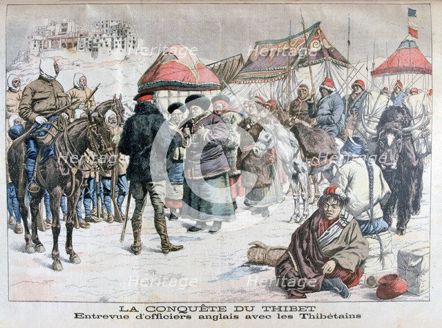 Armed invasion of Tibet by British and Indian forces, 1904. Artist: Unknown