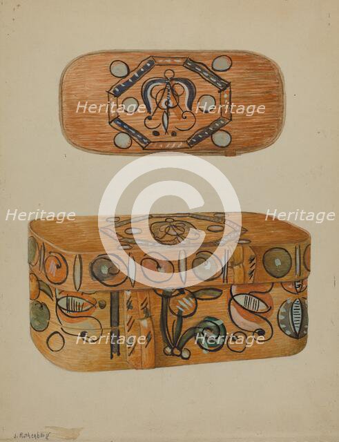 Pa. German Box, c. 1937. Creator: Joseph Rothenberg.