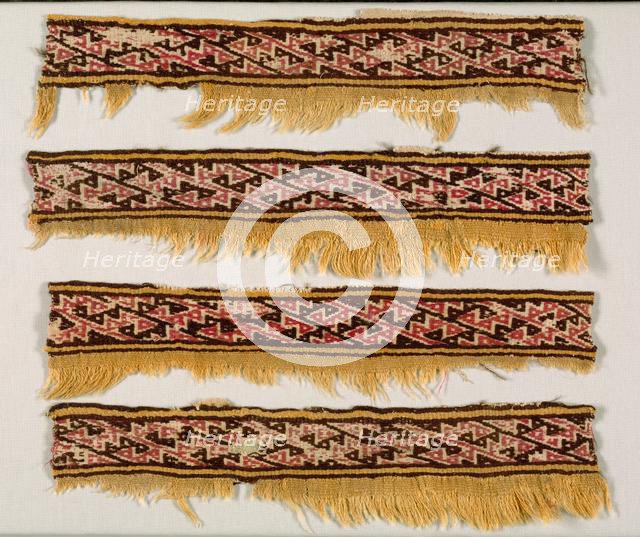 Four Border Strips, c. 1100-1400. Creator: Unknown.