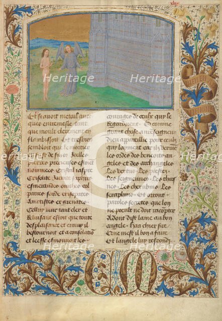 The Wall of Metals and Jewels Surrounding Angels and Saints; Les Visions du chevalier Tondal, 1475. Creator: Simon Marmion.