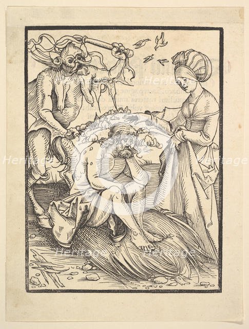 Job Tempted by a Demon, 1509. Creator: Hans Baldung.