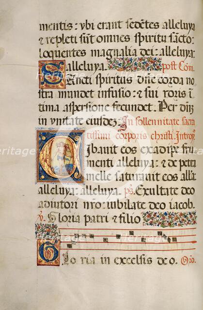 Initial C: The Resurrected Christ; Missal of Bishop Antonio Scarampi, 1567. Creator: Fra Vincentius a Fundis.