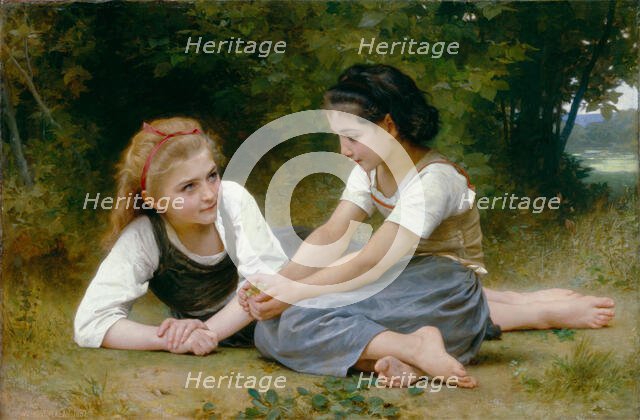 The Hazelnuts (The Nut Gatherers), 1882. Creator: William-Adolphe Bouguereau.