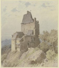 Castel on high mountain, 1884. Creator: Carl Theodor Reiffenstein.