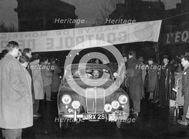 MG Magnette ZA  1956 Monte Carlo rally, Grant/Davis. Creator: Unknown.