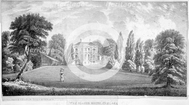 View of Chelsea Manor House, London, c1840.                                                         Artist: Anon