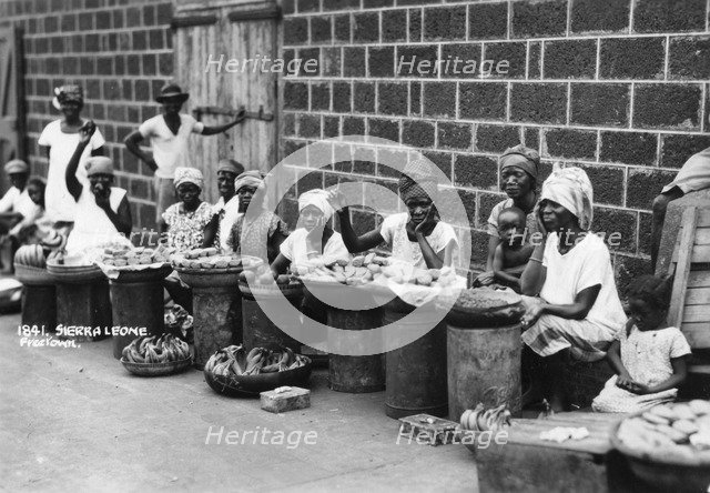 Street traders, Freetown, Sierra Leone, 20th century. Artist: Unknown
