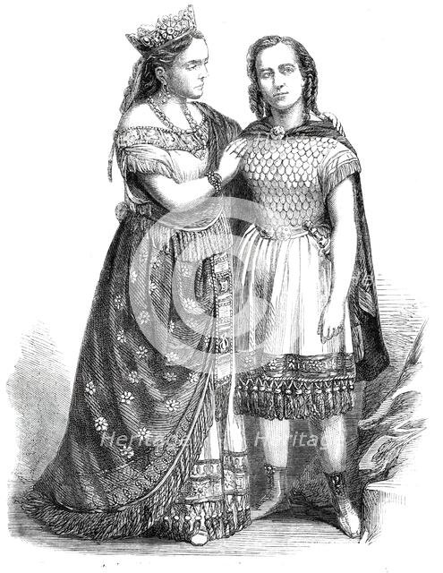 The Sisters Marchisio, as "Semiramide" and "Arsace", at the Grand Opera, Paris, 1860. Creator: Unknown.