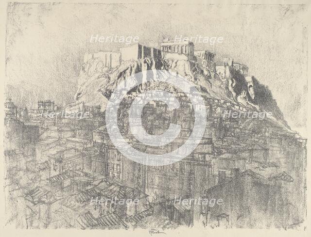 Sunrise over the Acropolis, 1913. Creator: Joseph Pennell.