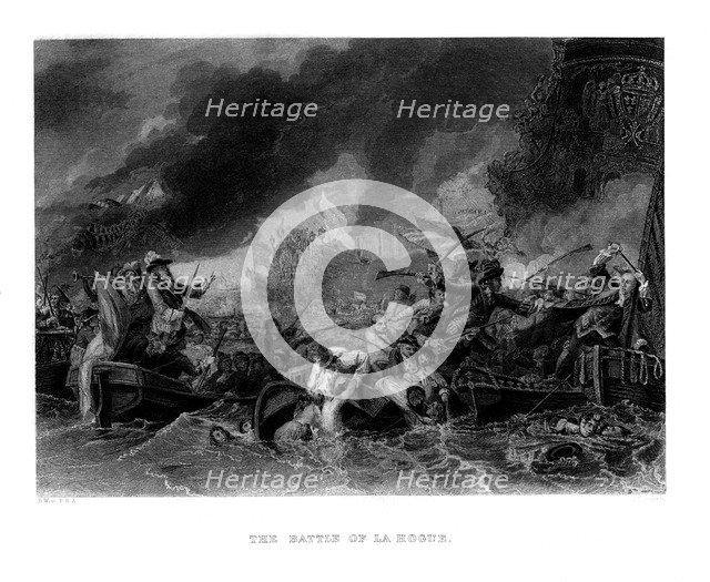 The Battle of La Hogue, 1692, (1860). Artist: JC Armytage