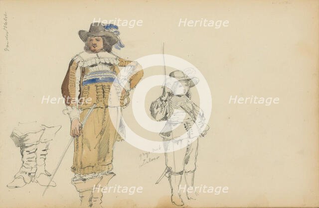 Roelof Bicker and a boy in seventeenth-century clothing, c. 1846-c. 1882. Creator: Cornelis Springer.
