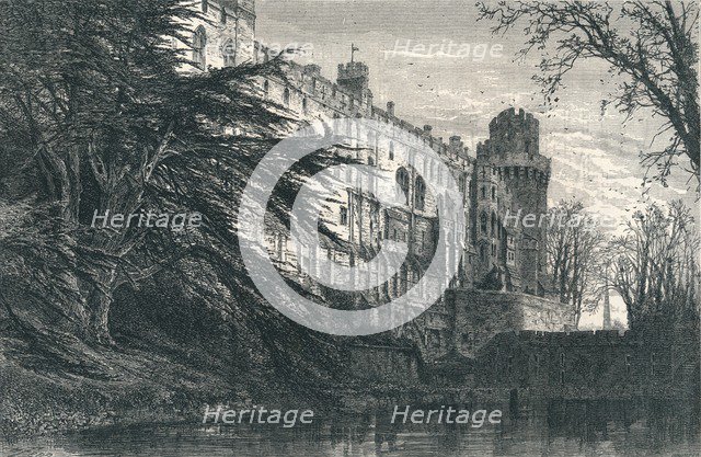 Warwick Castle from the West, c19th century. Artist: Unknown.