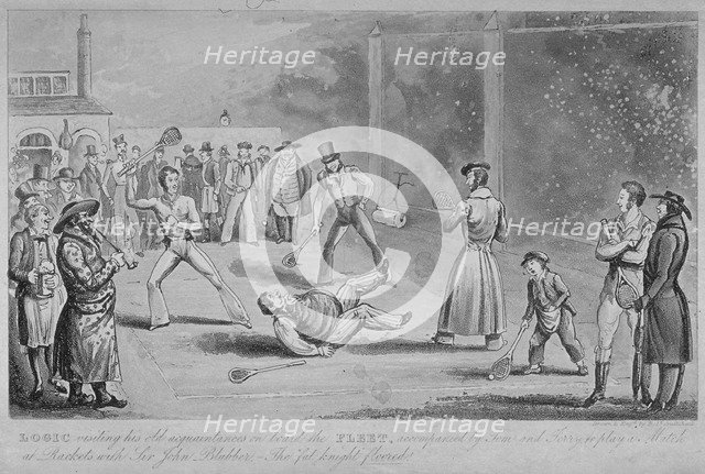 llustration of a scene at the Fleet Prison, from Pierce Egan's Life in London, 1820. Artist: Isaac Robert Cruikshank