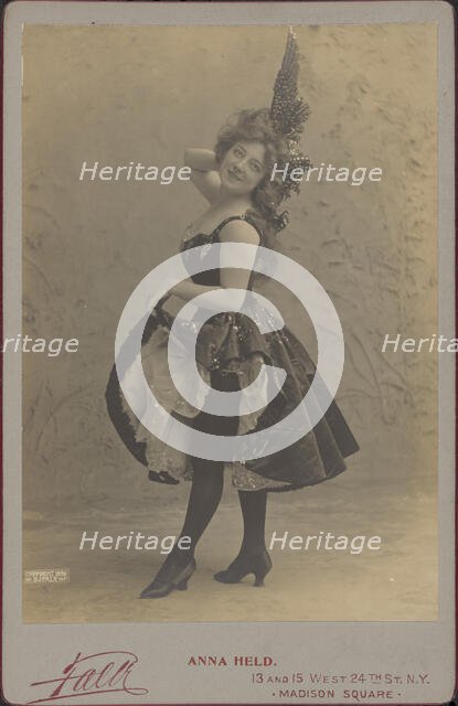 Anna Held (1873-1918), 1896. Creator: Photo studio Benjamin J. Falk.