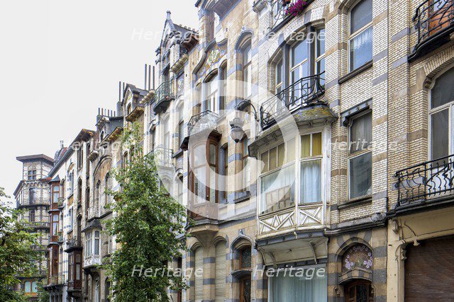 Avenue Jean Volders/Rue Vanderschrick, Brussels, Belgium, (1904), c2014-c2017. Artist: Alan John Ainsworth.