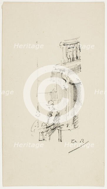 Figure and Doorway, 1890-94. Creator: Theodore Roussel.