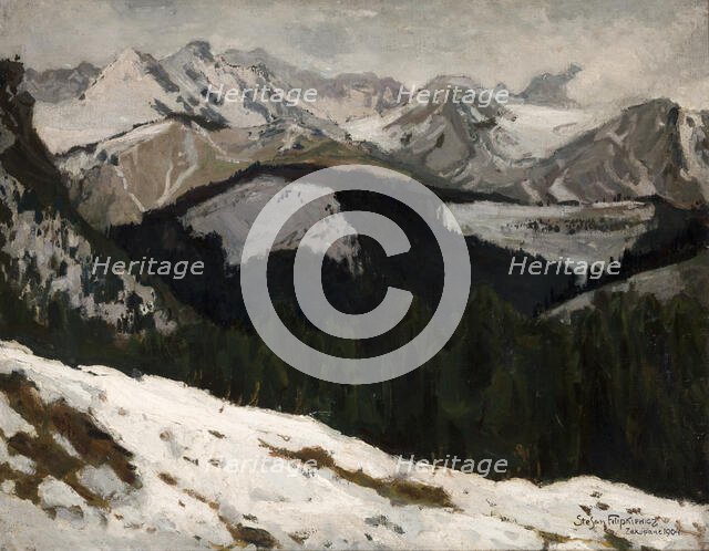 Thaw in the Tatra Mountains, 1904. Creator: Stephan Filipkiewicz.