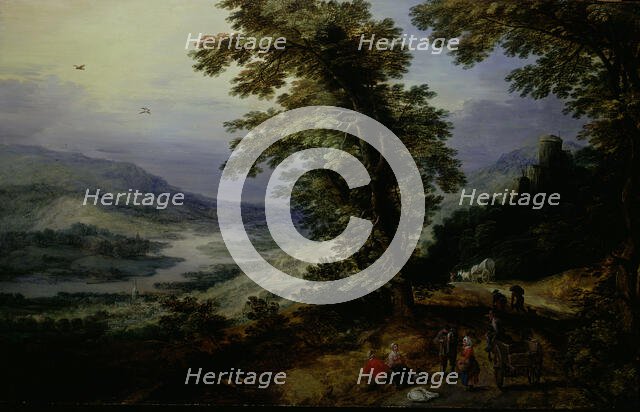 Mountain Road with Travelers, c. 1610/25. Creator: Joos de Momper, the younger.