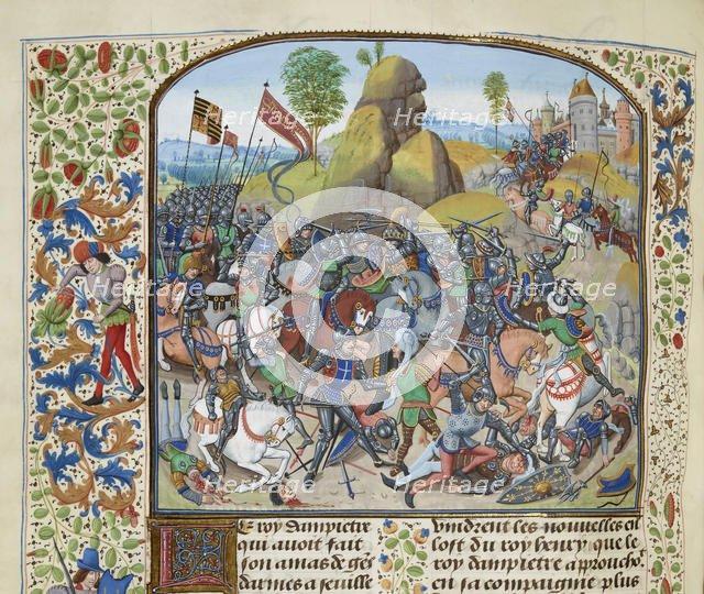 The Battle of Montiel in 1369, ca 1470-1475. Creator: Liédet, Loyset (1420-1479).