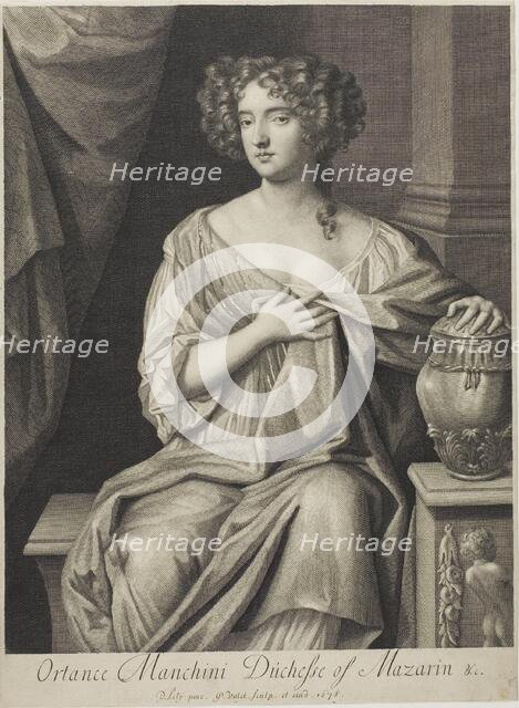 Ortensia Mancini, Duchess of Mazarin, 1678. Creator: Gerald Valck.