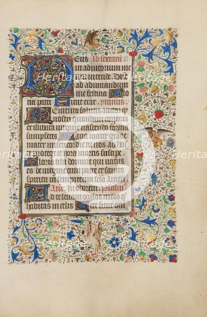 Decorated Text Page; Llangattock Hours, 1450s. Creator: Unknown.