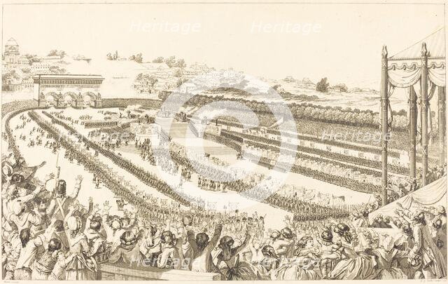Federation Generale de Francais au Champ de Mars le 14 juillet 1790, probably 1794. Creator: Antoine Jean Duclos.