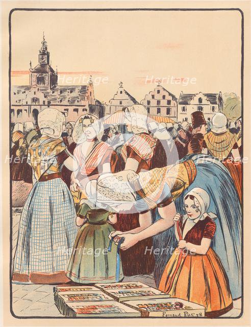 Un Marché en Zélande, 1898. Creator: Fernand Piet (French, 1869-1942); Imprimerie Champenois.