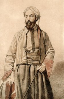 Self-portrait in Egyptian costume, c1865. Creator: Devéria, Charles Théodule (1831-1871).