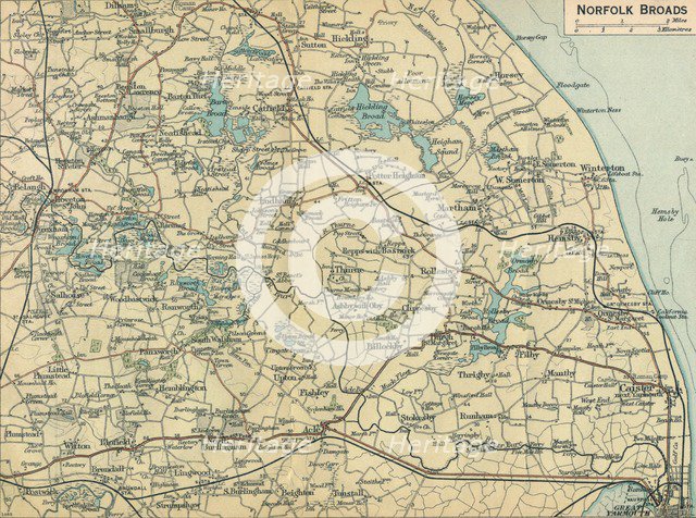 'Norfolk Broads', c20th Century. Artist: John Bartholomew.