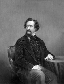 Charles Dickens, English novelist, 19th century.Artist: DJ Pound