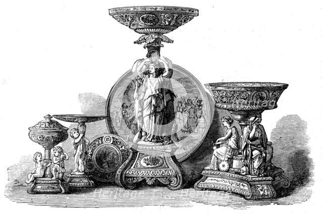 The International Exhibition: Group of porcelain articles by Sir James Duke and Nephews, 1862.  Creator: Unknown.