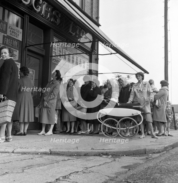 Opening of Brough's supermarket, Thurnscoe, South Yorkshire, 1963. Artist: Michael Walters