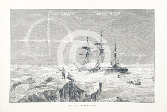 Winter in the Arctic Ocean, 1882.  Creators: Walter William May, Edward Whymper.