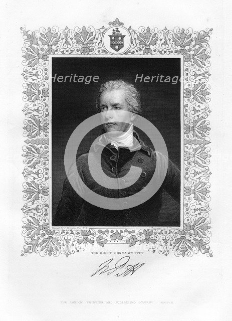 William Pitt, the Younger, British politician and Prime Minister, 19th century. Artist: J Thomson