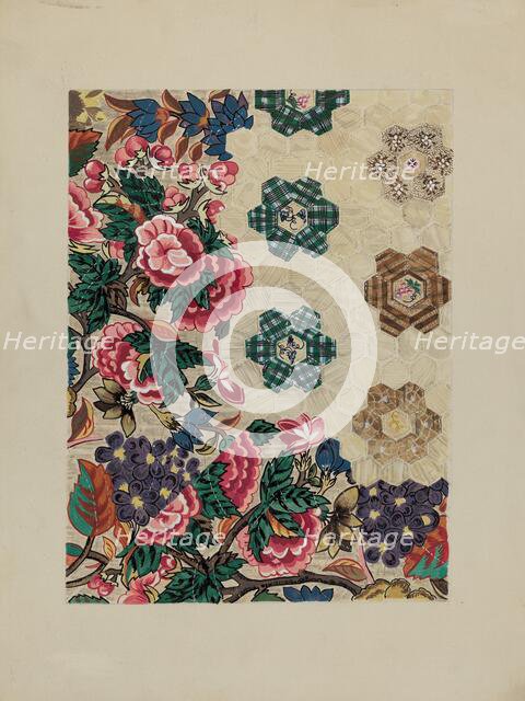 Quilted Bedspread, c. 1936. Creator: Irene Schaefer.