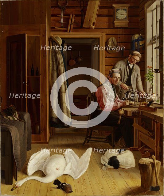 Interior of the Marieberg Workshop, 1850-1852. Creator: Ferdinand von Wright.