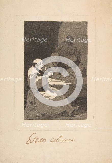 Plate 13 from 'Los Caprichos':They are Hot (Estan Calientes), 1797-98. Creator: Francisco Goya.