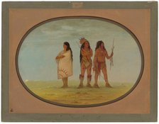 Three Navaho Indians, 1861/1869. Creator: George Catlin.