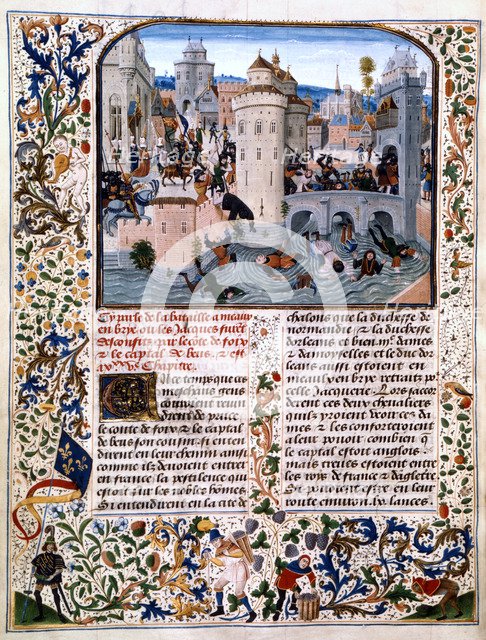 Massacre of the peasant rebels at Meaux, (1358), c1475. Artist: Loyset Liedet