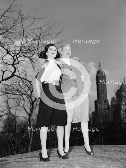 Portrait of Doris Day and Kitty Kallen, Central Park, New York, N.Y., ca. Apr. 1947. Creator: William Paul Gottlieb.