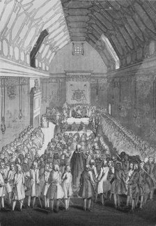 'House of Lords in the time of George II', 1845. Artist: Unknown.