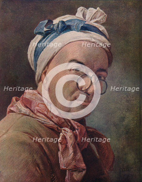 'Self portrait in spectacles', 1771. Artist: Jean-Simeon Chardin.