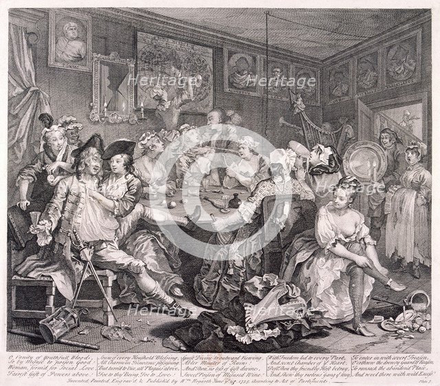 'A Rake's Progress', 1735, plate III of VIII. Artist: William Hogarth