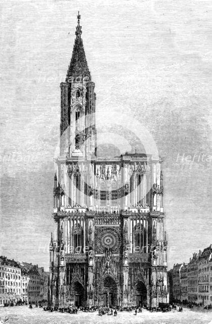 'Strasburg Cathedral-Western Facade, Towers, and Spire; From Alsace to the Hartz', 1975. Creator: Unknown.
