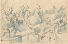 A Battle on a Bridge, c.1600. Creator: Giovanni Balducci.