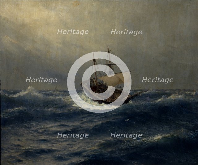 Storm on the Sea, 1887. Artist: Lagorio, Lev Felixovich (1827-1905)