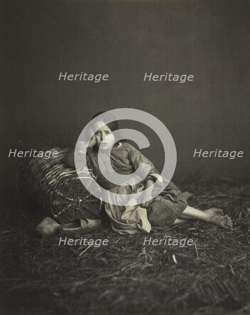 Study of a Young Peasant Girl, c. 1860. Creator: Unidentified Photographer.