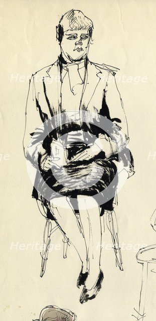 Seated woman, 1953. Creator: Shirley Markham.