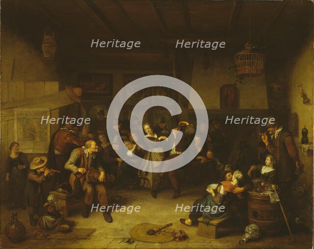 Dance in a Cottage, 1699. Creator: Richard Brakenburgh.