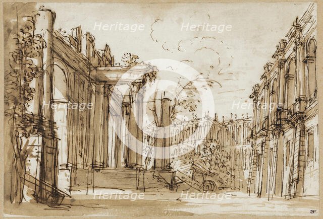 A Fantastic View of an Imperial City, c.between 1740 and 1760. Creator: Giuseppe Valeriani.